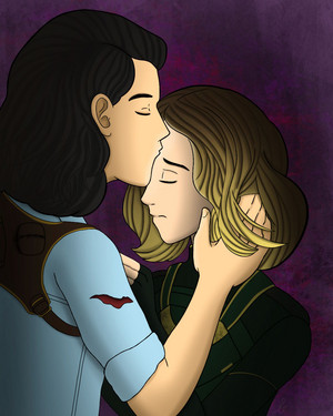 Loki/Sylvie Drawing - Magical Kiss