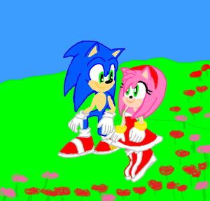  Sonic and Amy (Frontiers) Cinta Hedgehogs