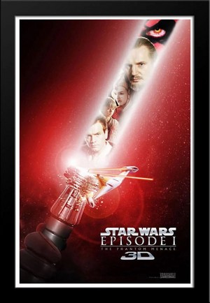  nyota Wars: Episode I - The Phantom Menace | re-release 3D poster