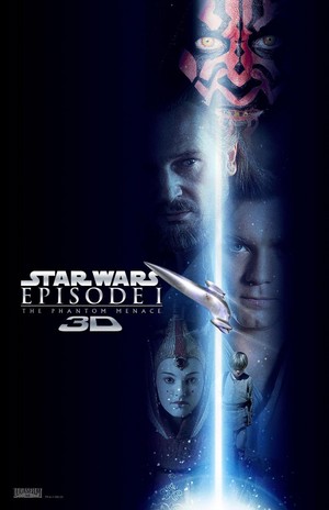  star, sterne Wars: Episode I - The Phantom Menace | re-release 3D poster