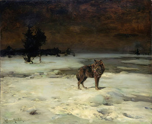  The wolf | paintings of Alfred Von Wierusz Kowalski