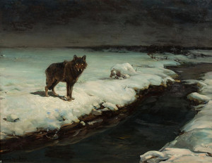  The بھیڑیا | paintings of Alfred Von Wierusz Kowalski