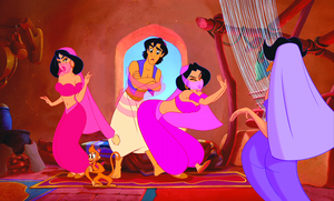  Walt Disney Screencaps – The Harem Girls, Abu & Prince Aladdin