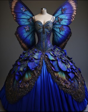  Whimsical vlinder dress.•*¨`*•.🦋