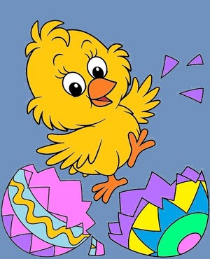  easter egg chick coloring page