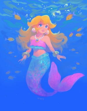  mermaid pic, peach
