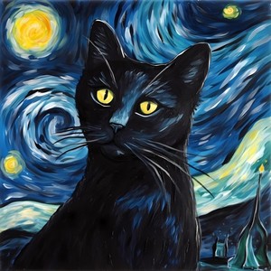  Starry Night Kitty