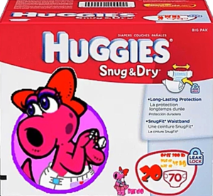  Birdo-themed Huggies Snug & Dry diapers