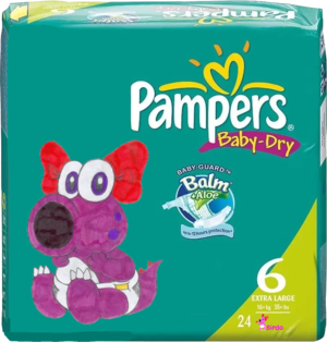 Birdo-themed Pampers diapers