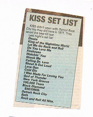  키스 set list ~Edmonton, AL, Canada...May 2, 1997 (Alive Worldwide Tour)