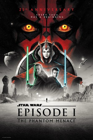  estrela Wars: The Phantom Menace | Official 25th Anniversary Poster