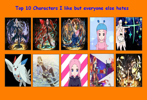  top, boven 10 Characters I Like But Everyone Else Hates