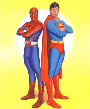  Супермен and spiderman