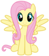  Fluttershy-a sweet,shy poney (shy and loves animals)