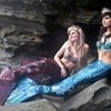 Two mermaids left is me a right is my friend Elle. cutesexyhot photo