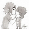 2-D and Noodle kiss BabyMew photo