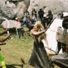 Tilda Swintion While filming the Battle scene  JadisWhitewitch photo