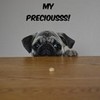 My Preciousss! Funny Pug Dog Meme DaPuglet photo