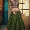 Olive Green Color Partywear Banglori Silk Lehenga Choli with Digital Print work matthewe273 photo